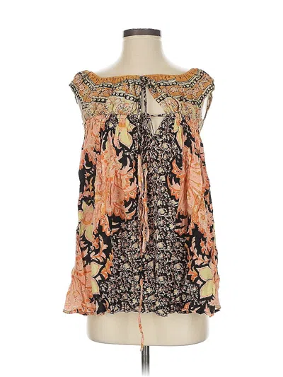 Pre-owned Intimately By Free People Sleeveless Blouse In Orange