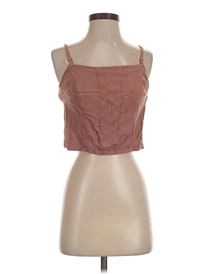 Pre-owned Intimately By Free People Sleeveless Top Brown Square Neckline Tops