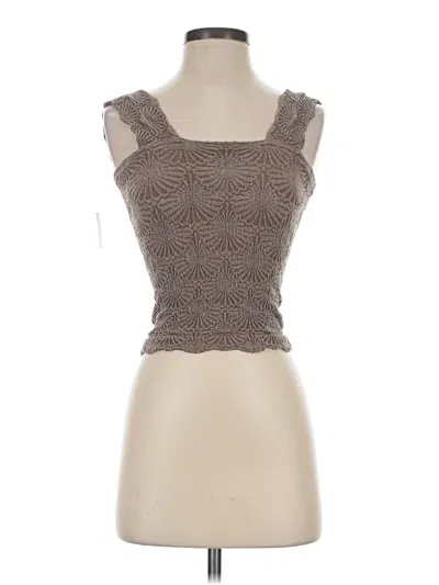Pre-owned Intimately By Free People Sleeveless Top Brown Sweetheart Neckline Tops