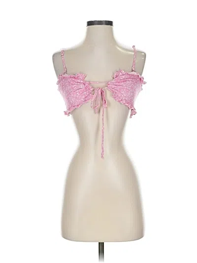 Pre-owned Intimately By Free People Sleeveless Top Pink Sweetheart Neckline Tops
