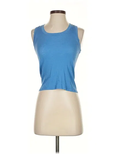 Pre-owned Intimately By Free People Tank Top Blue Halter Neckline Tops