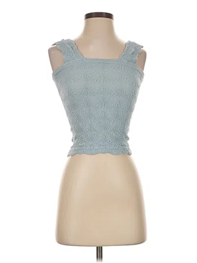 Pre-owned Intimately By Free People Tank Top Blue Strapless Neckline Tops