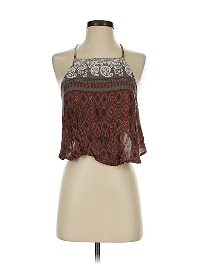 Pre-owned Intimately By Free People Tank Top Brown Halter Neckline Tops