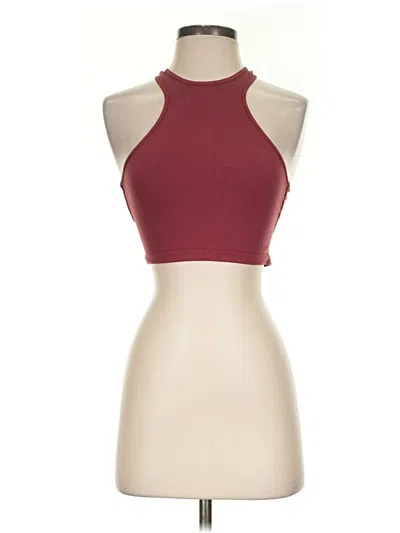 Pre-owned Intimately By Free People Tank Top Burgundy Halter Neckline Tops