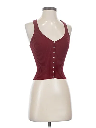 Pre-owned Intimately By Free People Tank Top Burgundy Strapless Neckline Tops