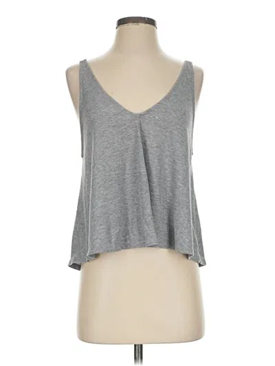 Pre-owned Intimately By Free People Tank Top Gray Plunge Neckline Tops