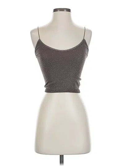 Pre-owned Intimately By Free People Tank Top Gray Sweetheart Neckline Tops