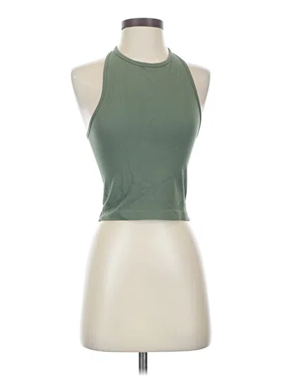 Pre-owned Intimately By Free People Tank Top Green Halter Neckline Tops