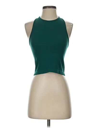 Pre-owned Intimately By Free People Tank Top Green Halter Neckline Tops