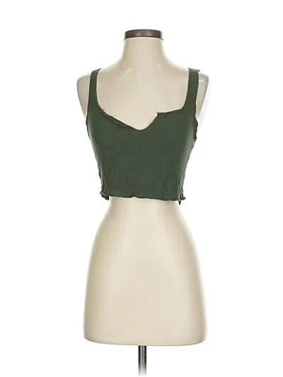 Pre-owned Intimately By Free People Tank Top Green Sweetheart Neckline Tops