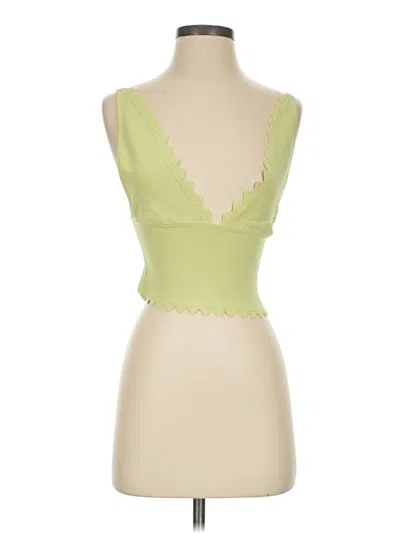 Pre-owned Intimately By Free People Tank Top Green Sweetheart Neckline Tops