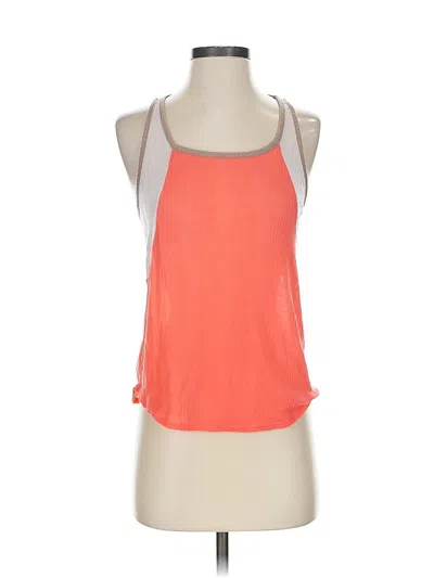 Pre-owned Intimately By Free People Tank Top Orange Halter Neckline Tops