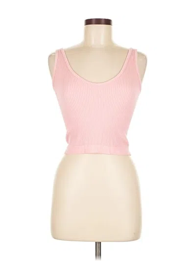 Pre-owned Intimately By Free People Tank Top Pink Strapless Neckline Tops