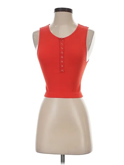 Pre-owned Intimately By Free People Tank Top Red Strapless Neckline Tops