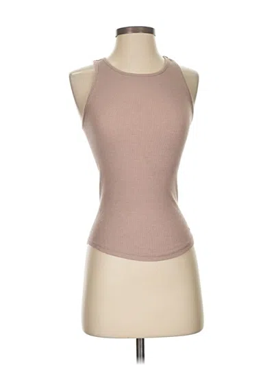 Pre-owned Intimately By Free People Tank Top Tan Halter Neckline Tops In Brown