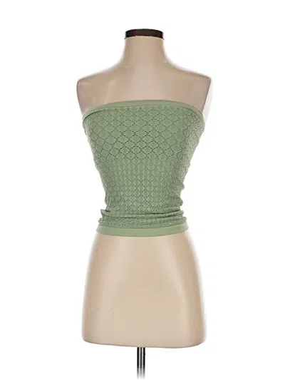 Pre-owned Intimately By Free People Tube Top Green Strapless Neckline Tops