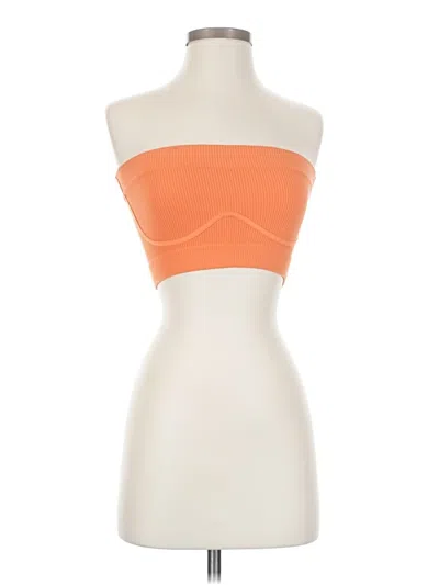 Pre-owned Intimately By Free People Tube Top Orange Strapless Neckline Tops