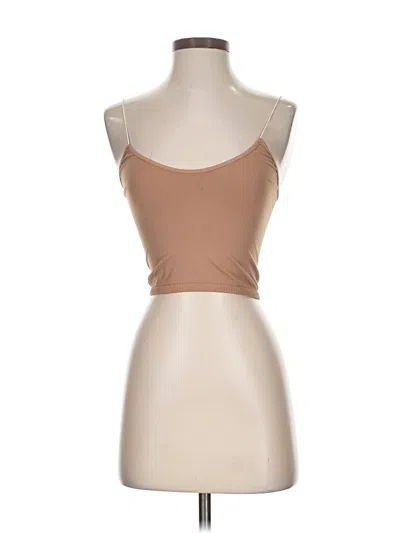 Pre-owned Intimately By Free People Tube Top Tan Strapless Neckline Tops In Brown