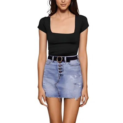 Intimately Free People Square Eyes Womens Knit Shirt Bodysuit