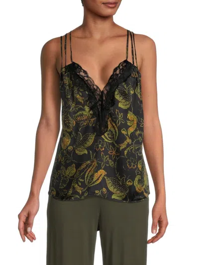 Intimately Free People Women's Off The Coast Cami In Black Combo