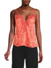 Intimately Free People Women's Off The Coast Cami In Coral Combo