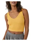 INTIMATELY FREE PEOPLE WOMENS RIBBED SLEEVELESS CROP TOP