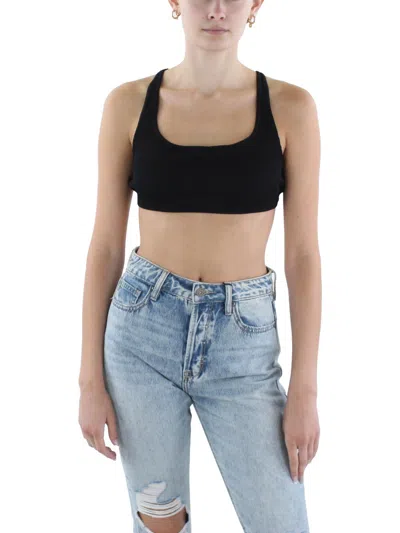 Intimately Free People Womens Ribbed Strappy Cropped In Black