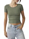 INTIMATELY FREE PEOPLE WOMENS RIBBED TEE PULLOVER TOP