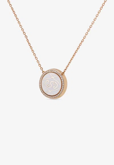 Intisars Me Oh Me Vip Full Pavé White 18k Rose Gold Diamond Necklace