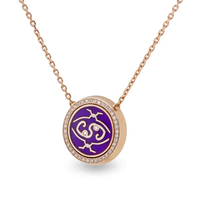 Intisars Women's Pink / Purple / Gold  Meohme Pavé Indigo Exceptional Necklace