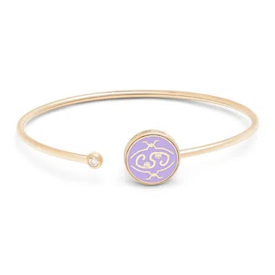 Intisars Me Oh Me Purple Exceptional 18k Rose Gold Diamond Bracelet