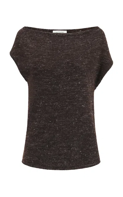 Into The East Asymmetrical Knitted Top In Black