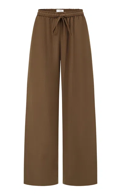 Into The East Cashmere Straight-leg Pants In Brown
