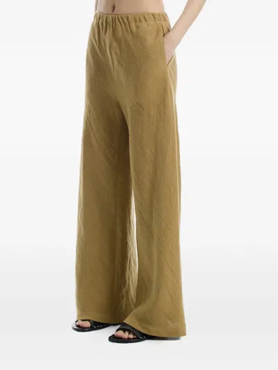 Into The East Elasticated-waist Wide-leg Trousers In Brown