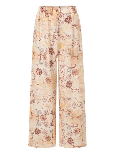 Into The East Floral-print Linen Trousers