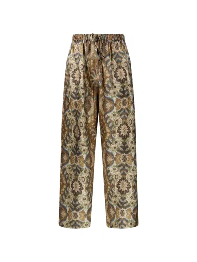 Into The East Floral-print Drawstring Trousers In Multi
