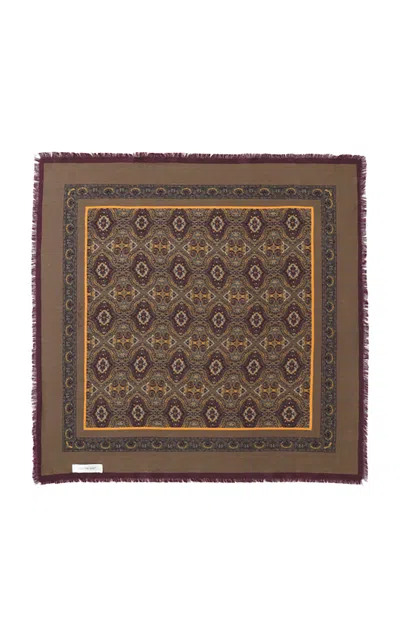 Into The East Golden Diamond Cashmere Scarf In Brown