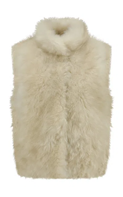 Into The East Jade Cashmere Fur Vest In Neutral