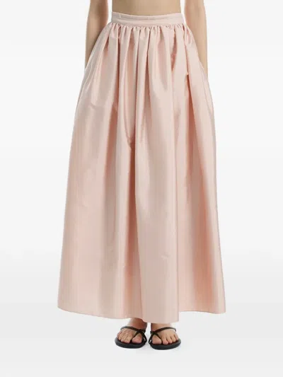 Into The East Pleated Silk Skirts In Pink