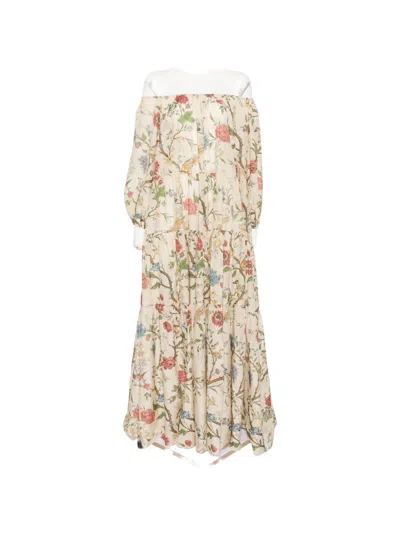 Into The East Printed Cotton Dress In Multi