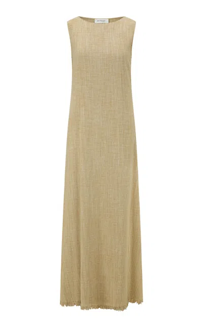 Into The East Relaxed Silk Maxi Dress In Brown