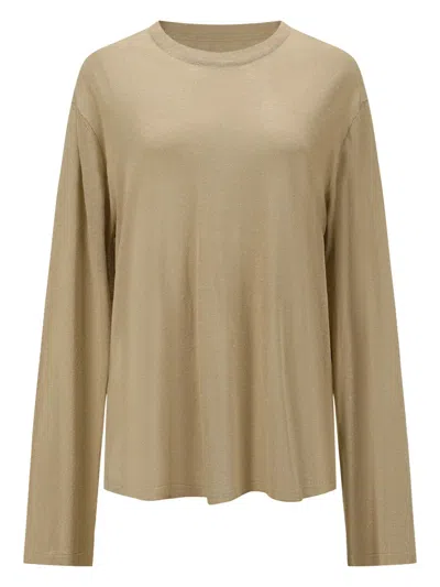 Into The East Sheer Knit Top In 中性色