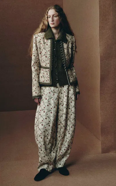 Into The East Stand-collar Knitted Cardigan In Multi