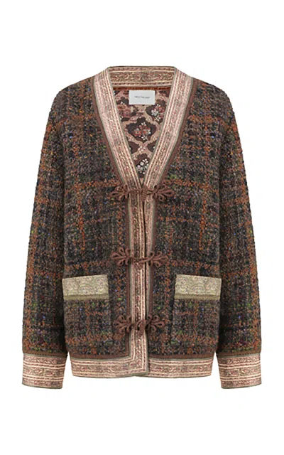 Into The East Tweed Wool-blend Coat In Brown