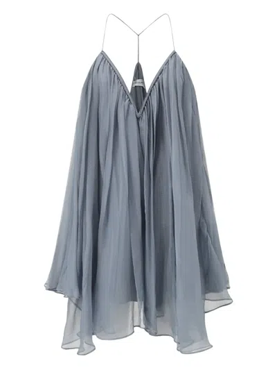 Into The East V-neck Silk Top