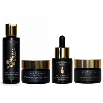 Intoxicated Cosmetics Complete Snail Set (snail Serum, Antidote Moisturizer, Clean Queen, Power Wash In Transparent