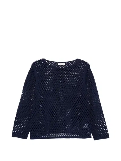Intrecci Open Knit Sweater In Blue