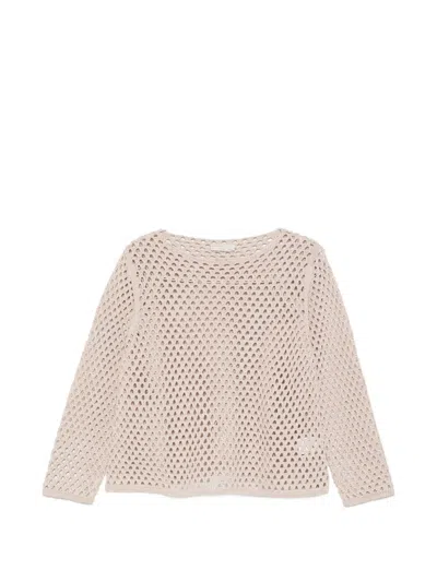 Intrecci Open-knit Sweater In Neutral