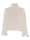 Intrecci Roll-neck Sweater In Neutral