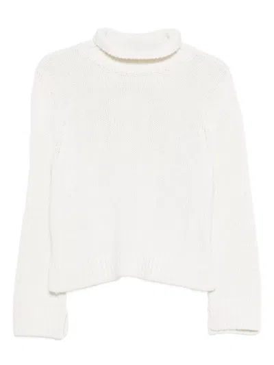 Intrecci Turtleneck Sweater In White